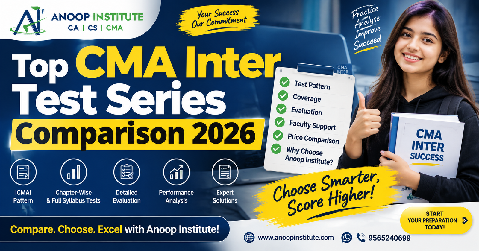 Top 5 CMA Inter Test Series in India: Anoop Institute vs Other Online Platforms