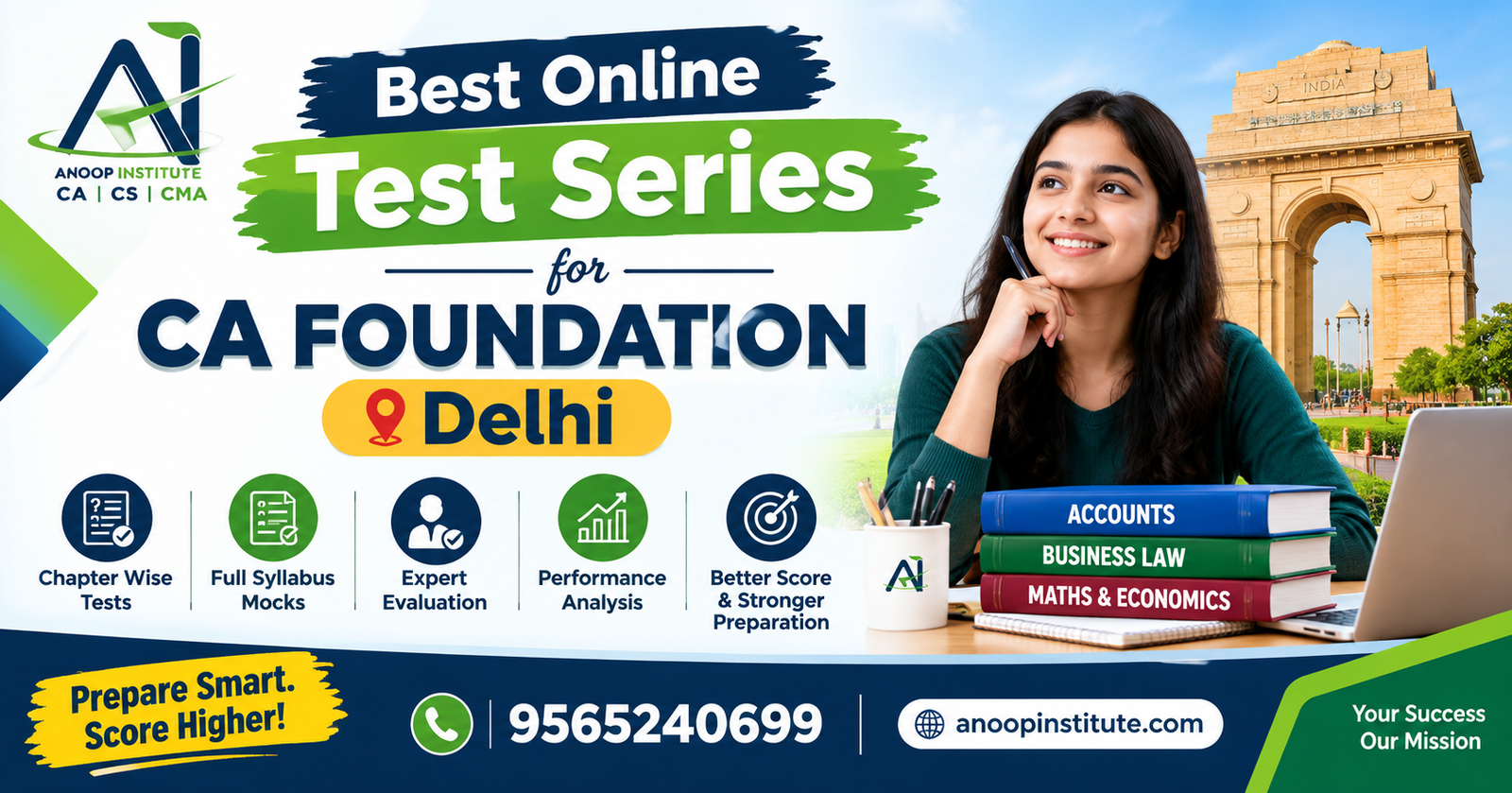 Top CA Foundation Test Series in Delhi – Anoop Institute