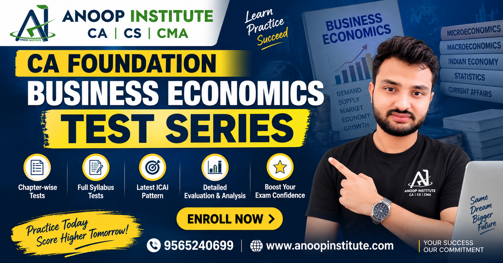 CA Foundation Business Economics Test Series 2026 – Anoop Institute