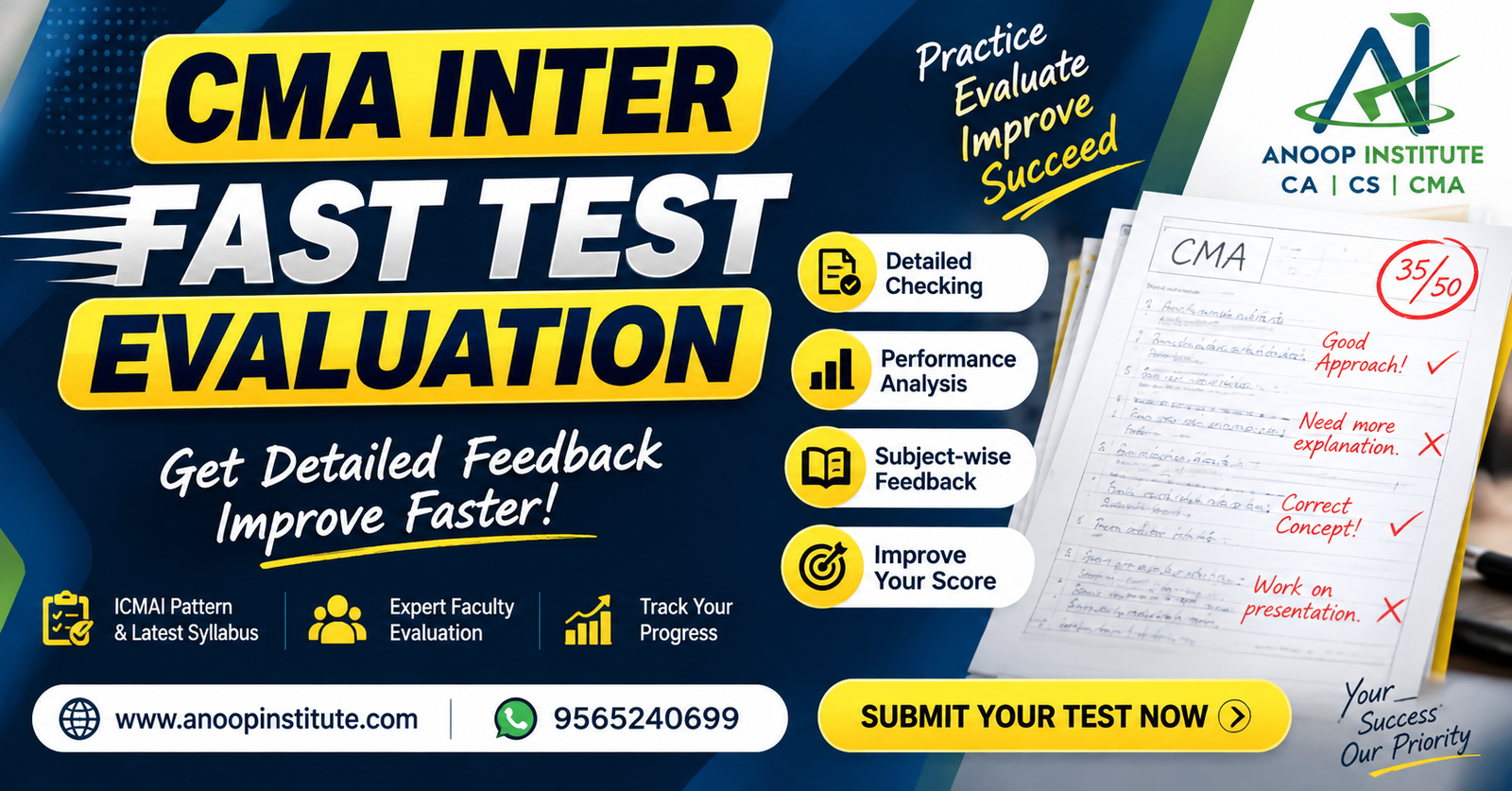 Tired of Late Test Evaluation? Best Fast-Checking Alternative for CMA Inter Students