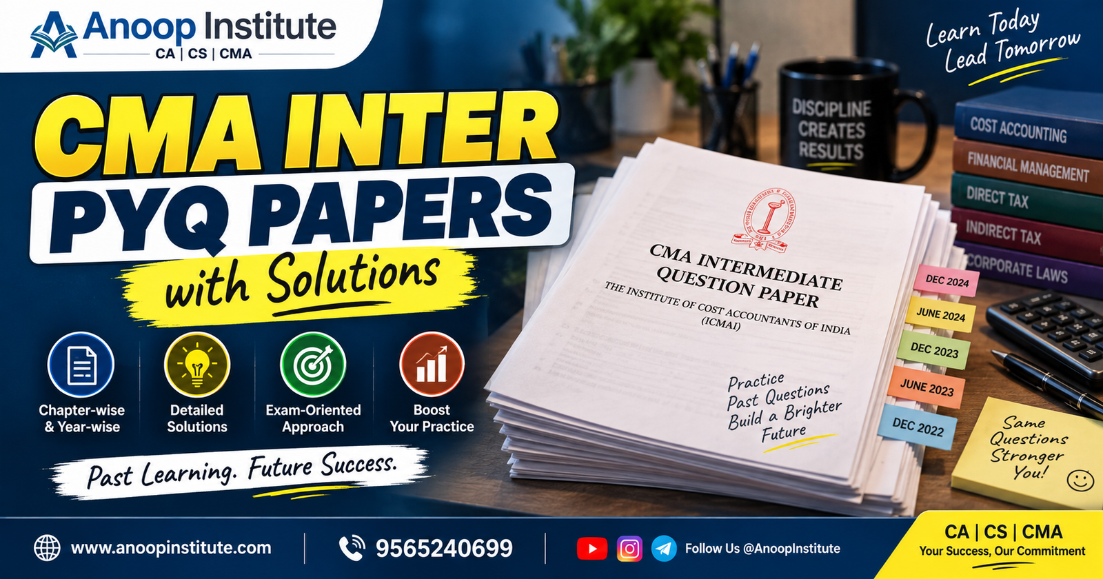 CMA Inter Previous Year Question Papers with Solutions (2019–2025) – Free PDF Download