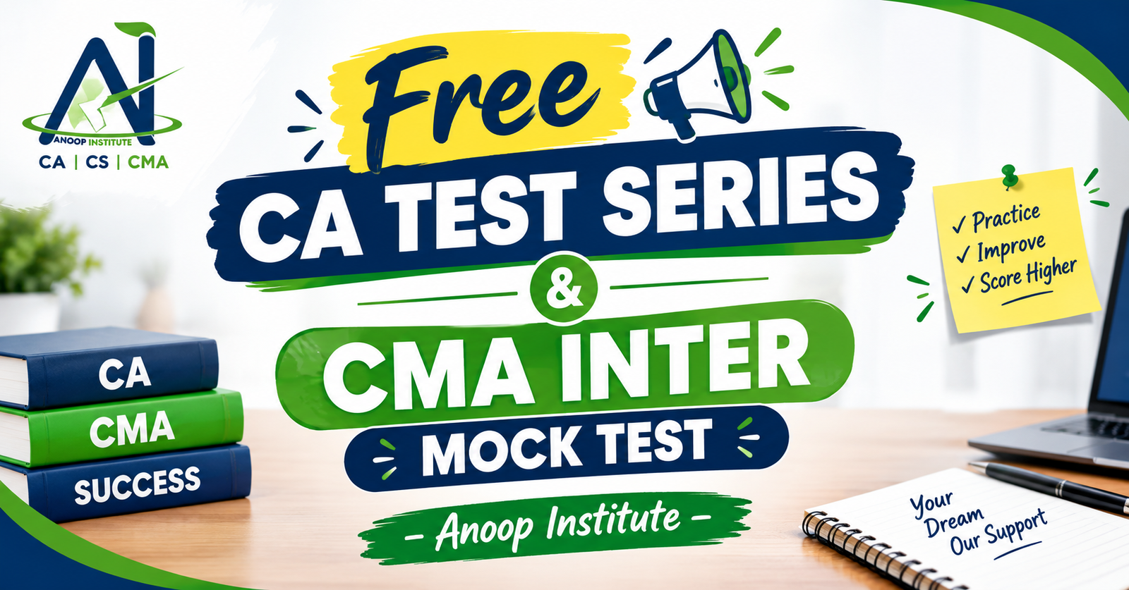 Free CA Test Series & Free CMA Inter Mock Tests – Anoop Institute
