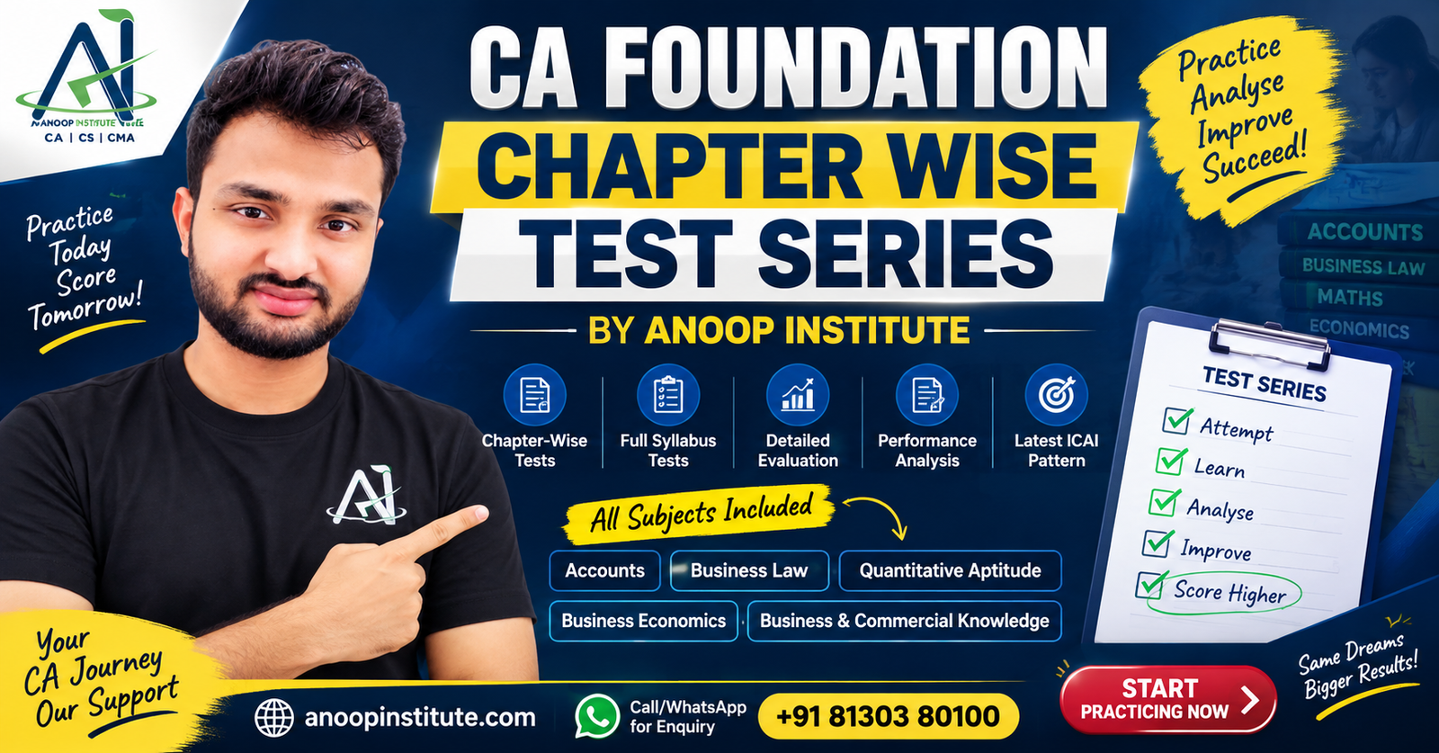 CA Foundation Chapter Wise Test Series – Anoop Institute