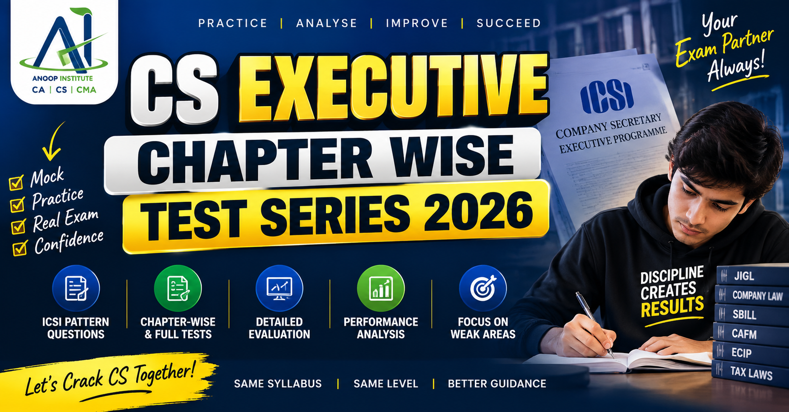 CS Executive Chapter Wise Test Series 2026 – Anoop Institute
