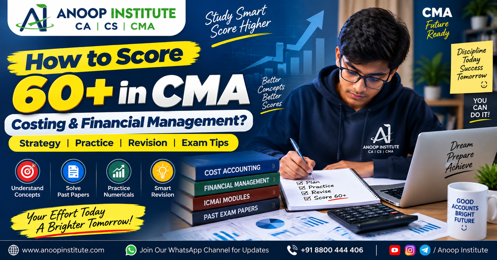 How to Score 60+ in CMA Costing & Financial Management? — Proven Strategy by Anoop Institute