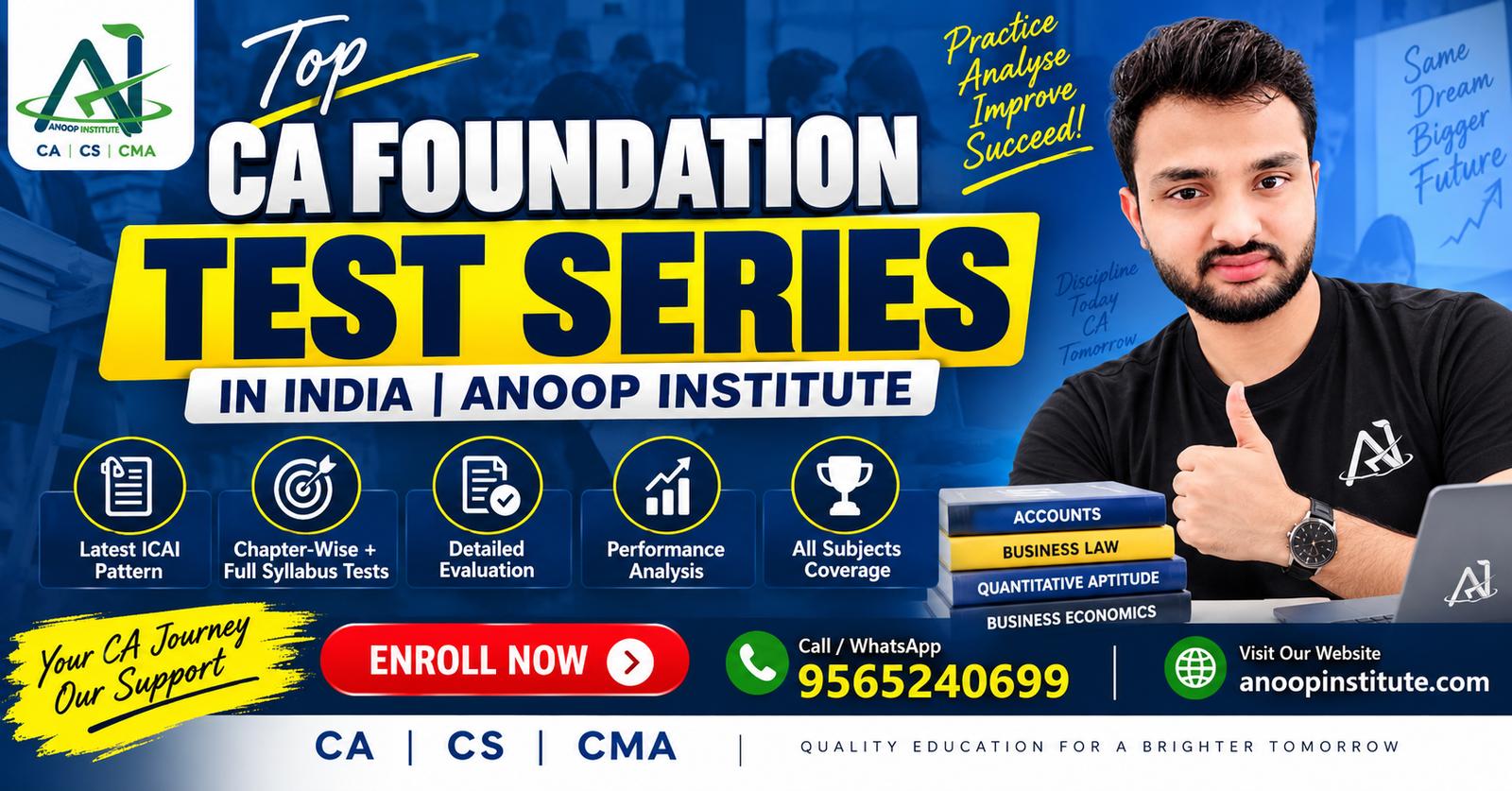 Top CA Foundation Test Series in India – Anoop Institute