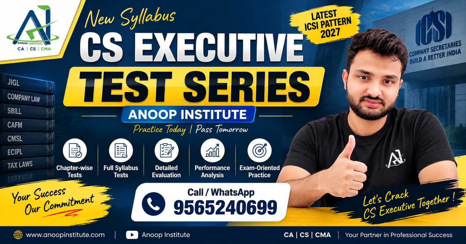 CS Executive New Syllabus Test Series 2026 – Anoop Institute