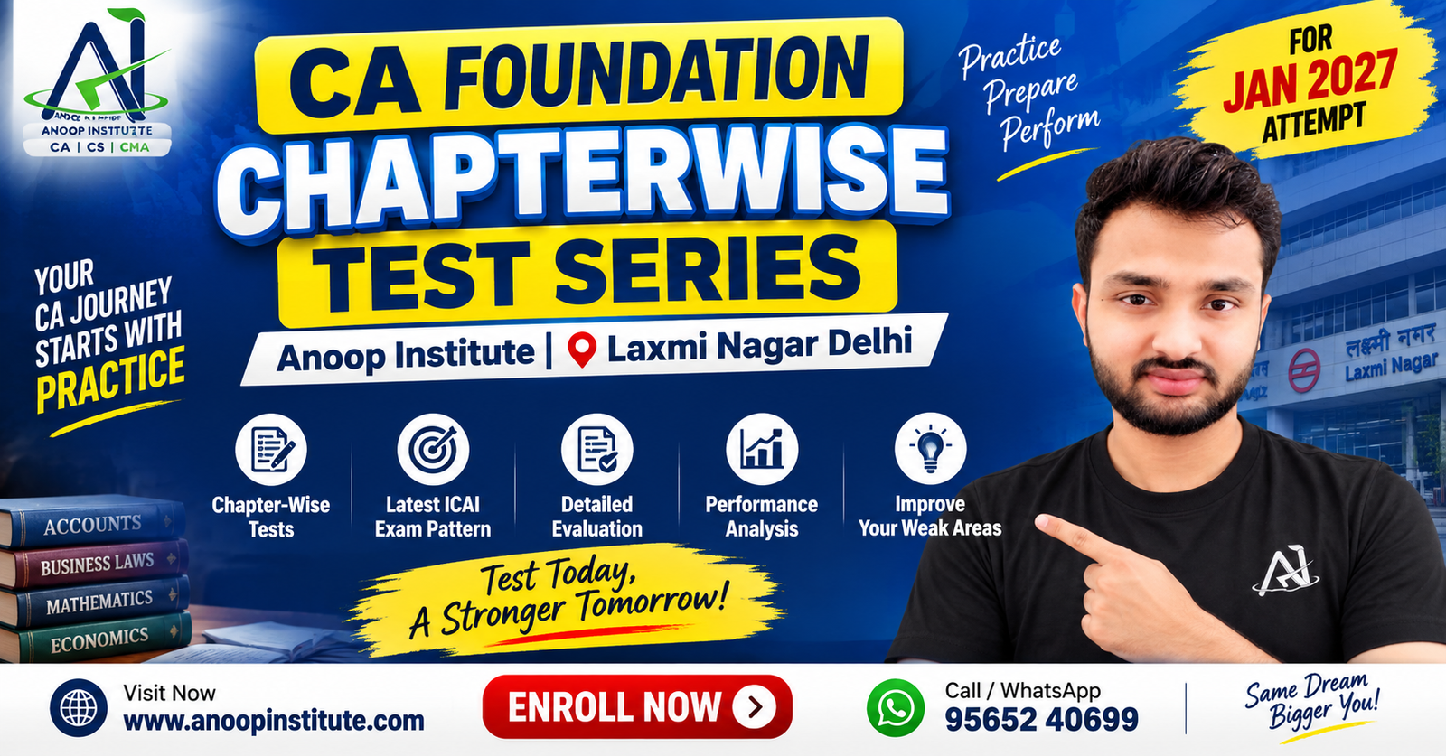 Best CA Foundation Chapterwise Test Series in Laxmi Nagar, Delhi