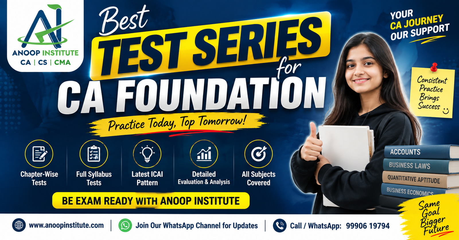 Best Test Series for CA Foundation — Anoop Institute