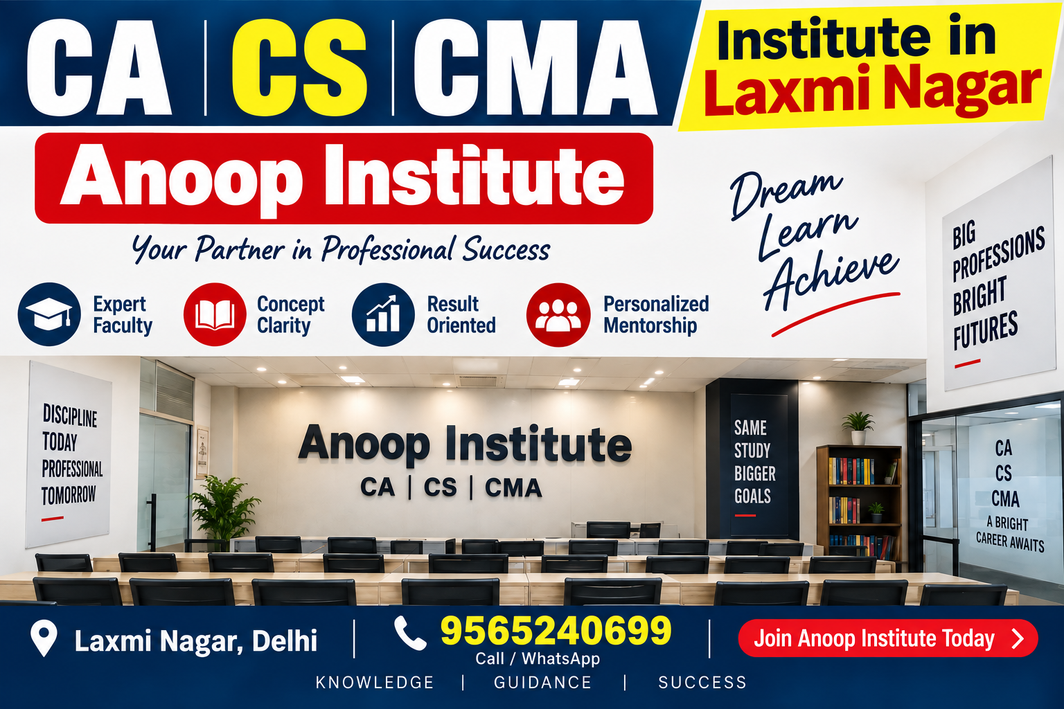 CA CS CMA Institute in Laxmi Nagar | Anoop Institute