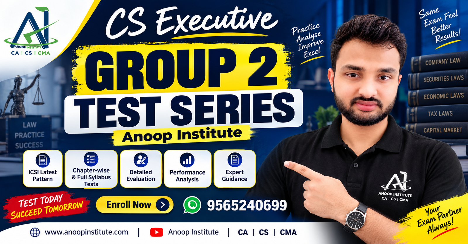 CS Executive Group 2 Test Series 2026 – Anoop Institute