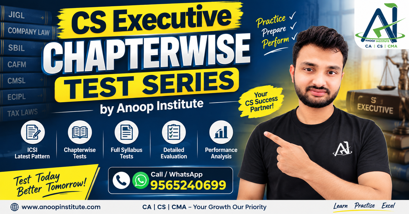 Free CS Executive Test Series 2026 – Practice & Crack Your Exam with Anoop Institute