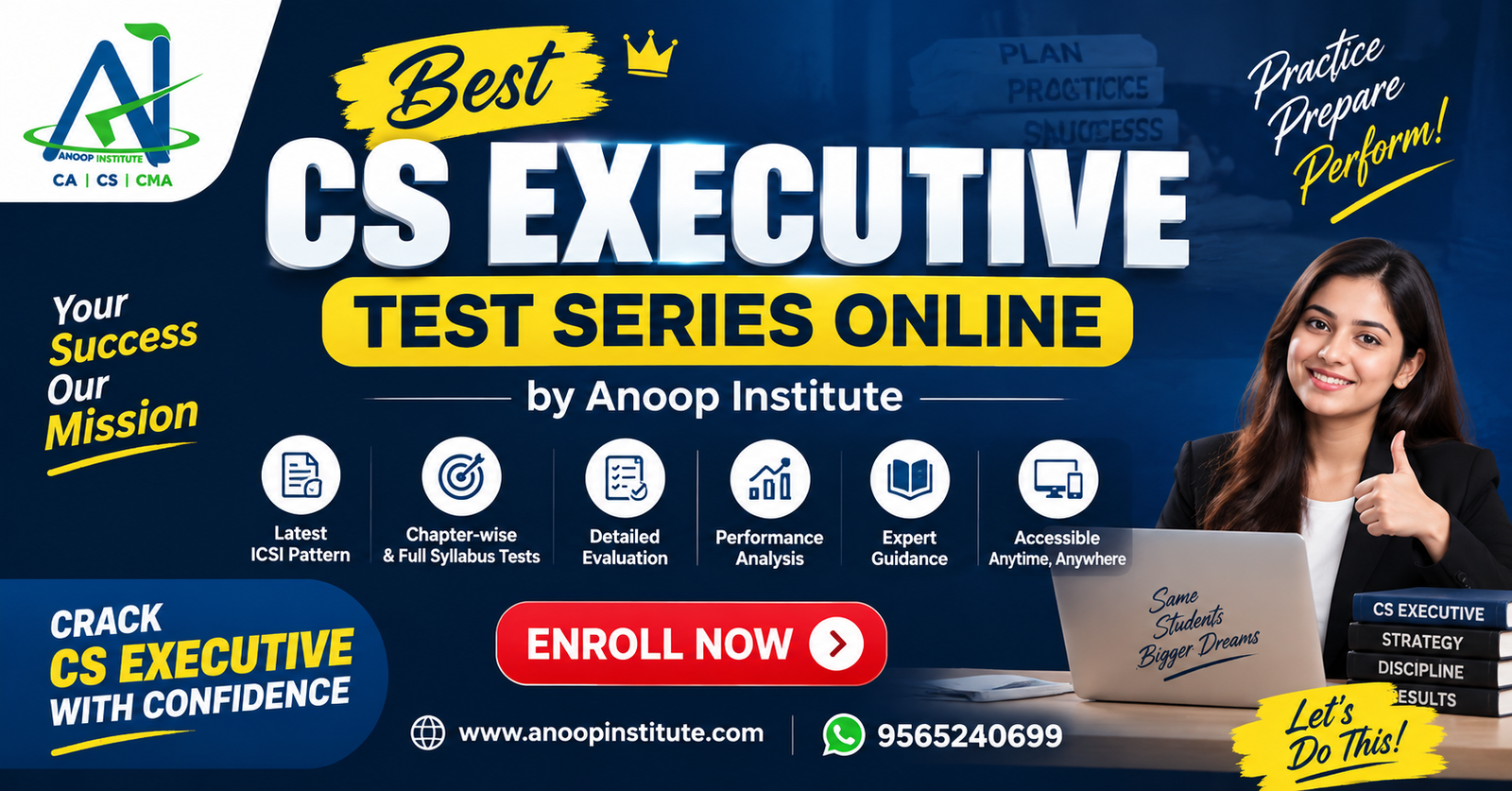 Best CS Executive Test Series Online – Anoop Institute