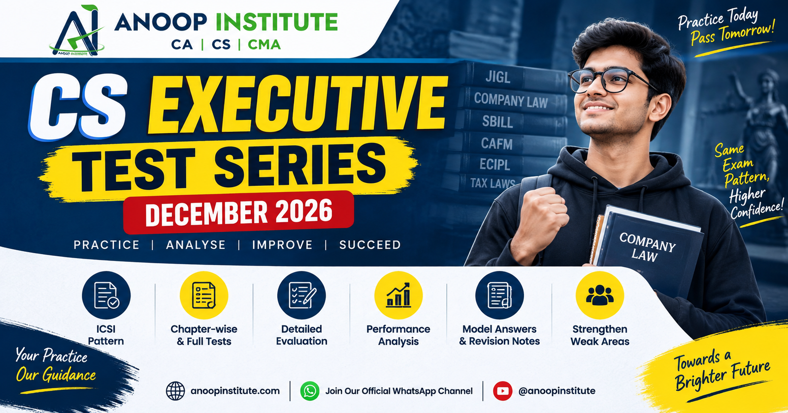 CS Executive Test Series Dec 2026 – Chapter Wise & Full Syllabus | Anoop Institute