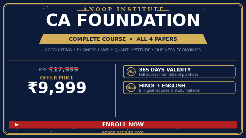 CA Foundation Complete Course